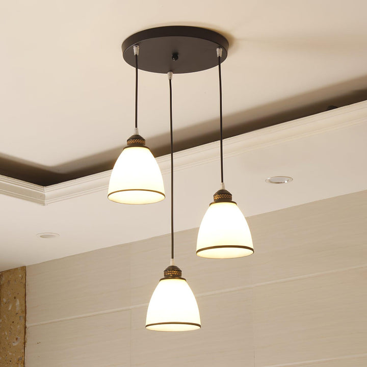 Empire New Age White Glass Pendant Light | Kalsten