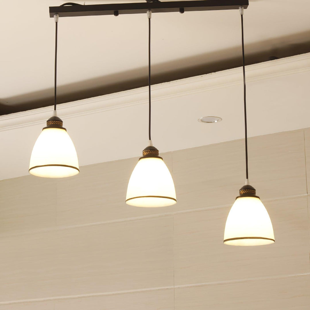Empire New Age White Glass Pendant Light | Kalsten
