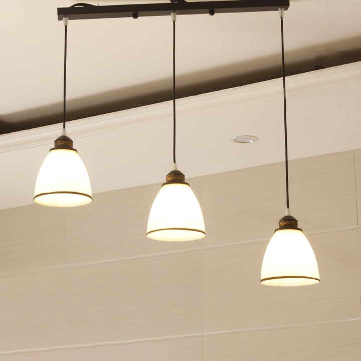 Empire New Age White Glass Pendant Light | Kalsten