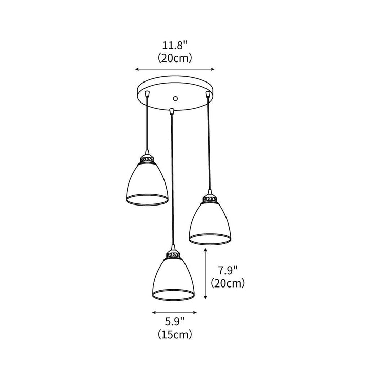 Empire New Age White Glass Pendant Light | Kalsten