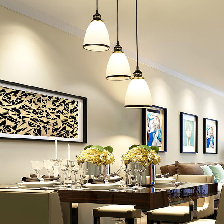 Empire New Age White Glass Pendant Light | Kalsten