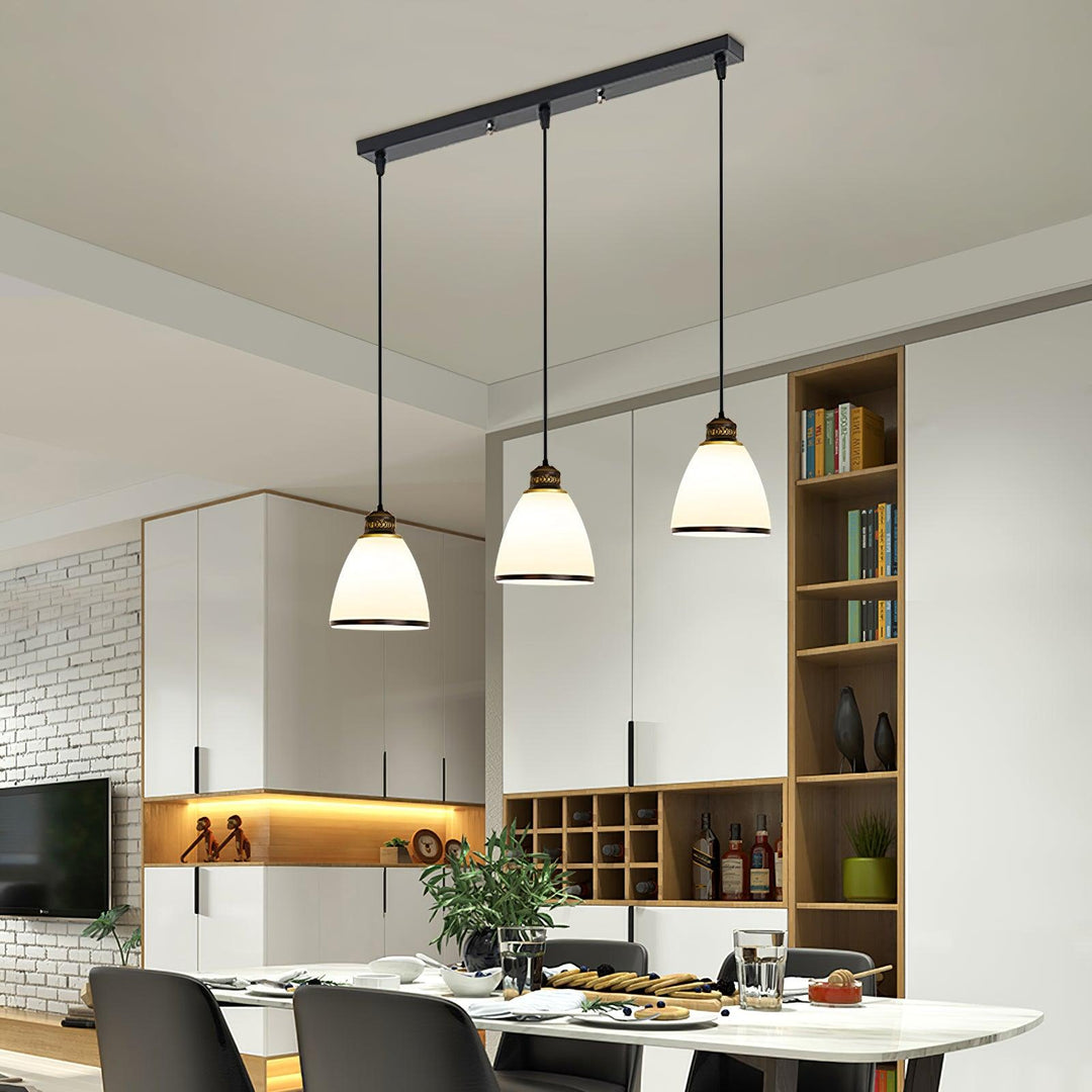 Empire New Age White Glass Pendant Light | Kalsten