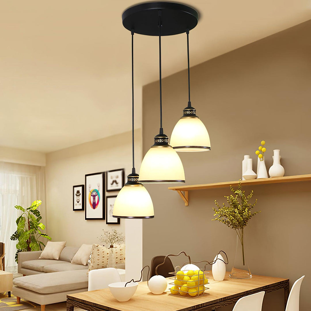 Empire New Age White Glass Pendant Light | Kalsten