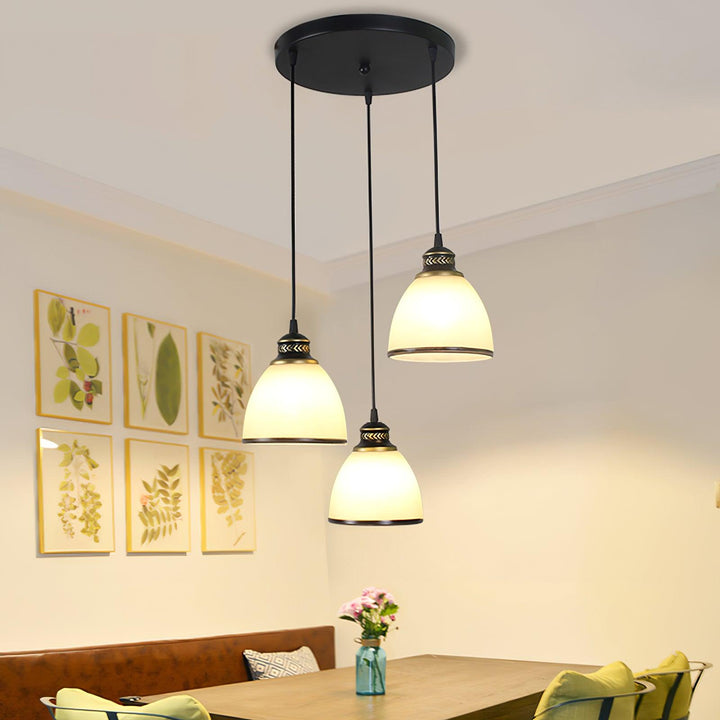 Empire New Age White Glass Pendant Light | Kalsten