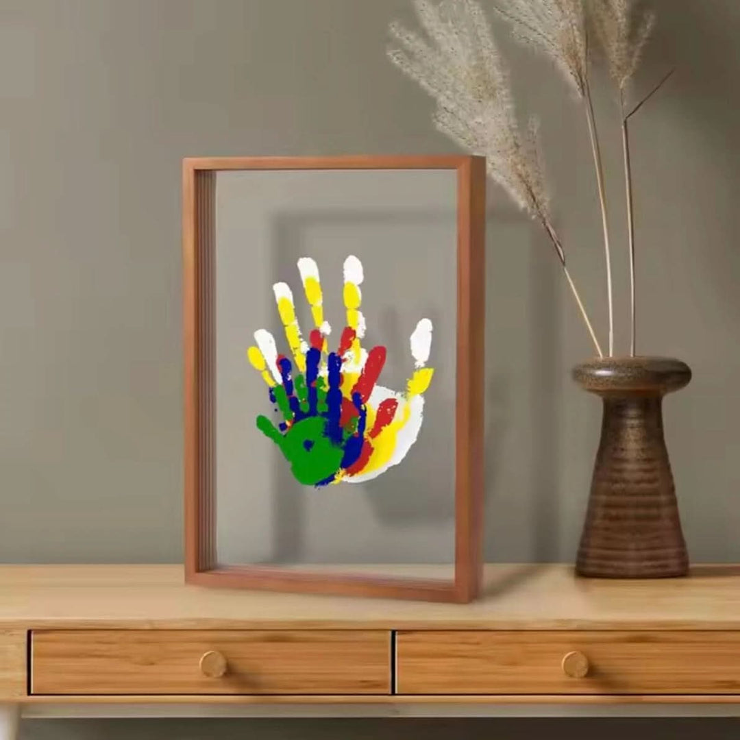 Kalsten | Baby Memory Frame made of Wood with Clay for Hand & Footprints