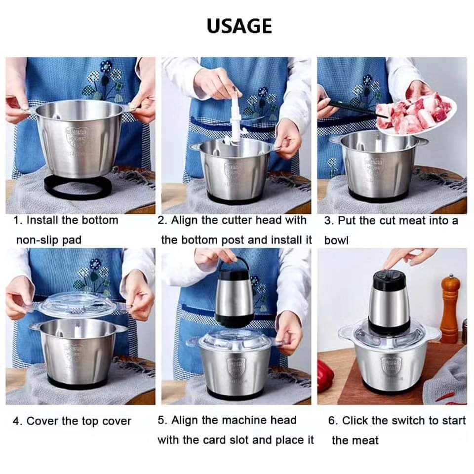 Kalsten | 3L Stainless Steel Electric Meat Grinder