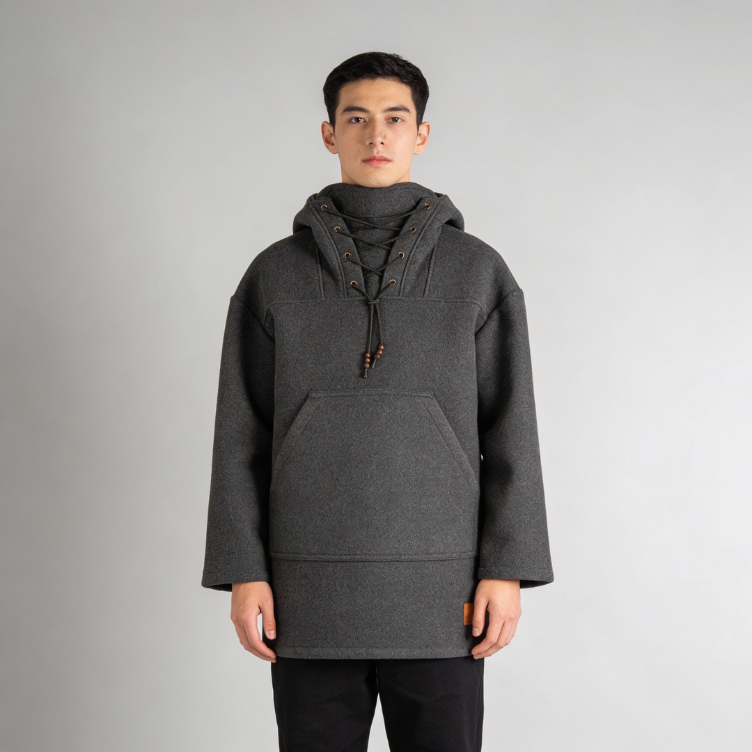 Kalsten | Boreal Windrak Woolanorak Jacket | 650g/m² Heavyweight Wool | 28-Micron Wind-Resistant Outerwear | Technical Hunting & Expedition Smock