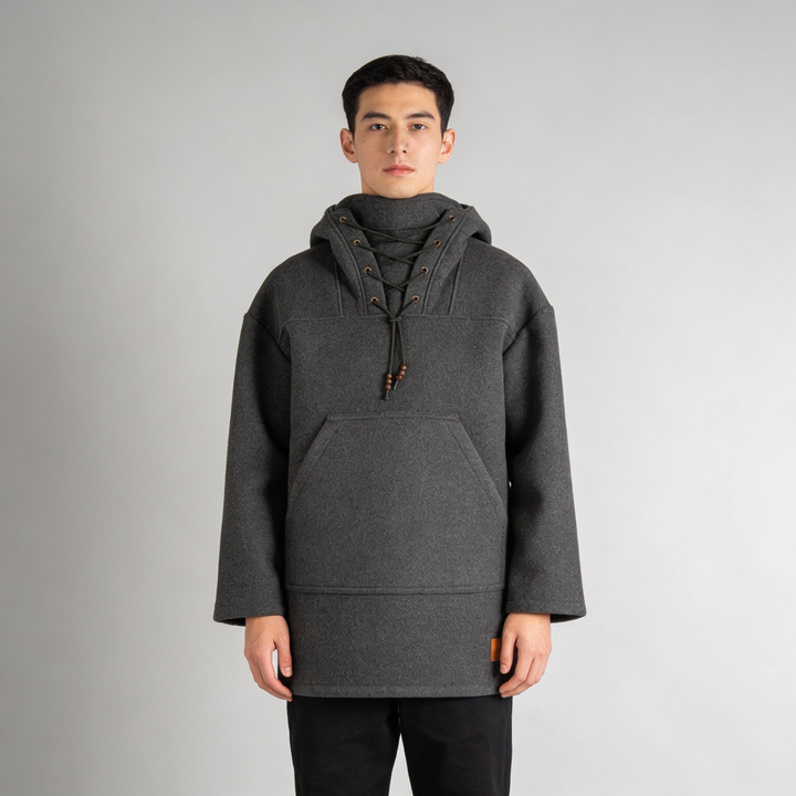 Kalsten | Boreal Windrak Woolanorak Jacket | 650g/m² Heavyweight Wool | 28-Micron Wind-Resistant Outerwear | Technical Hunting & Expedition Smock