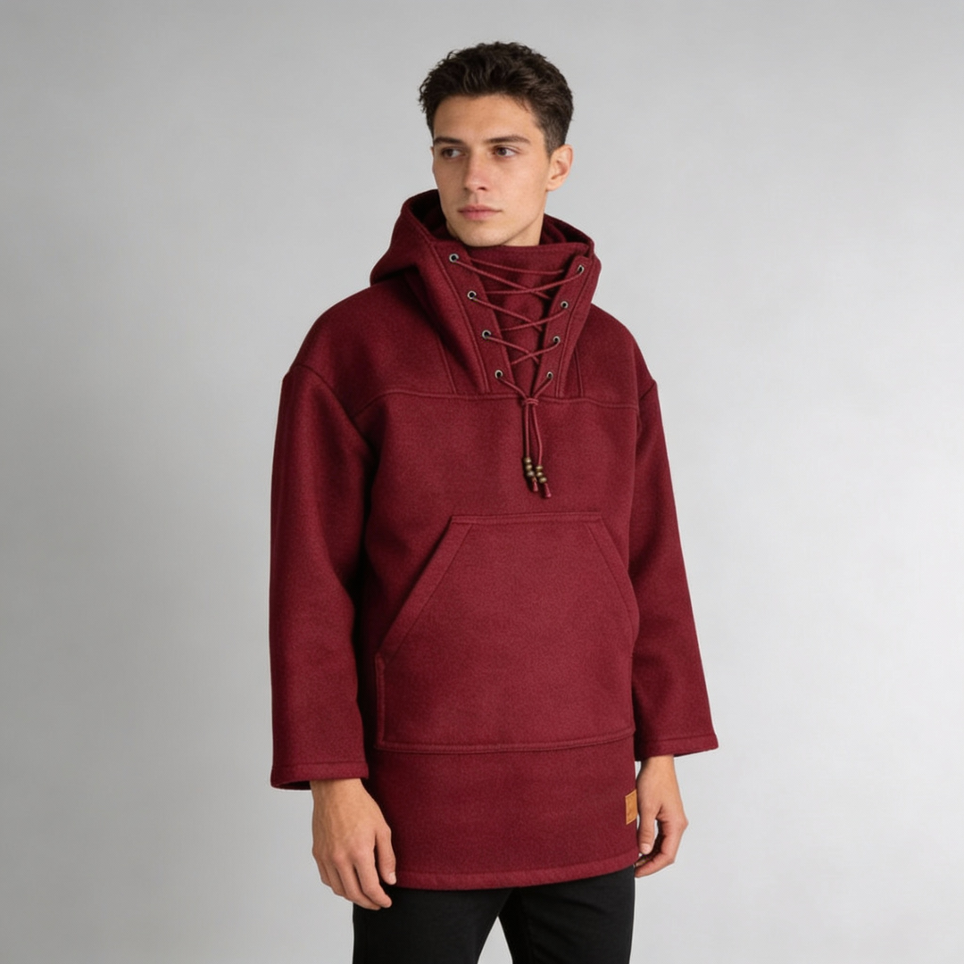 Kalsten | Boreal Windrak Woolanorak Jacket | 650g/m² Heavyweight Wool | 28-Micron Wind-Resistant Outerwear | Technical Hunting & Expedition Smock
