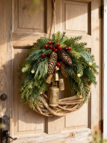 Handmade Winter Door Wreath