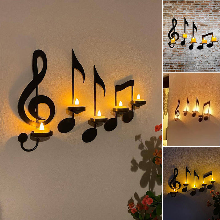 Black Musical Note Wall Light | Kalsten