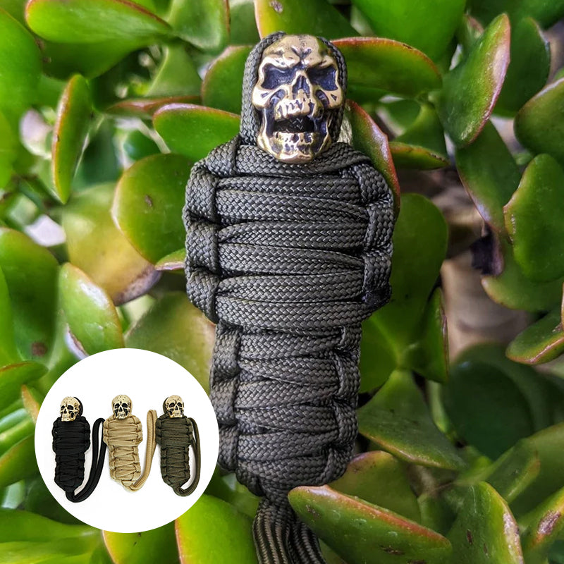 Kalsten | Paracord Keychain Mummy Brass Skull
