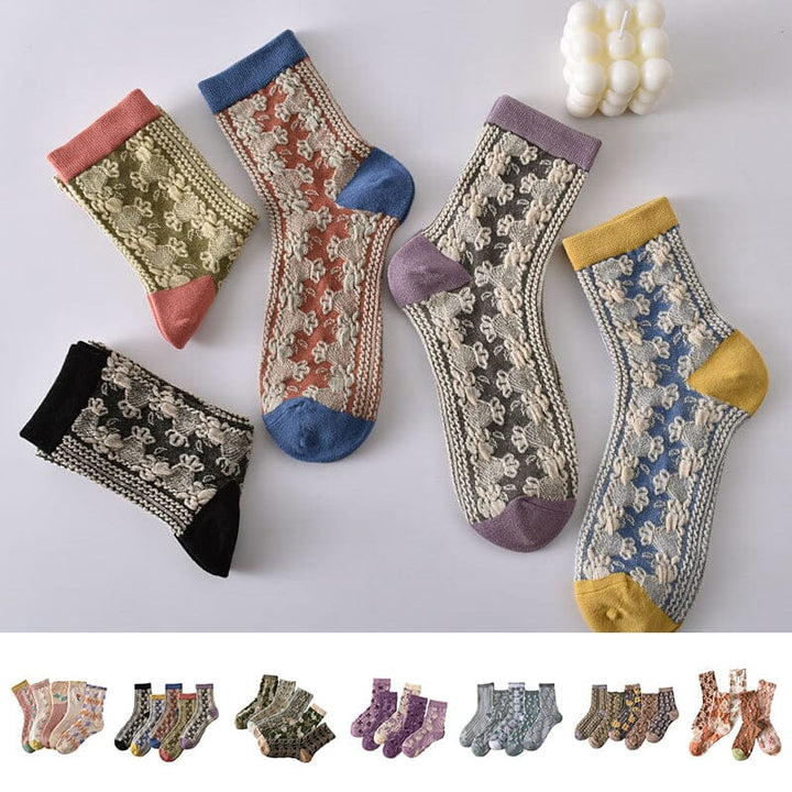 Kalsten | Women's Floral Cotton Socks (10 Pairs)