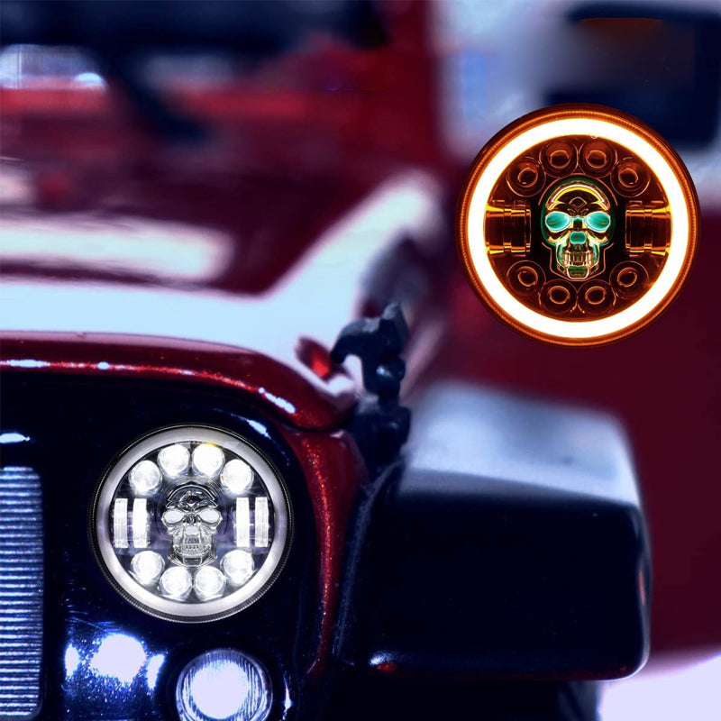 Noxord | 7 Inch Skull LED Headlight