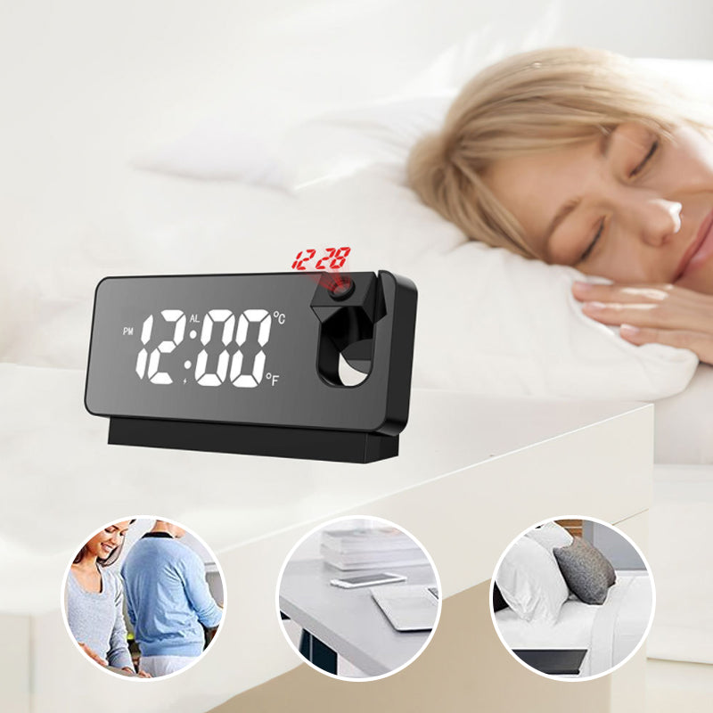 Modern Alarm Clock Projector | Multifunctional Alarm Clock with Projection | Kalsten