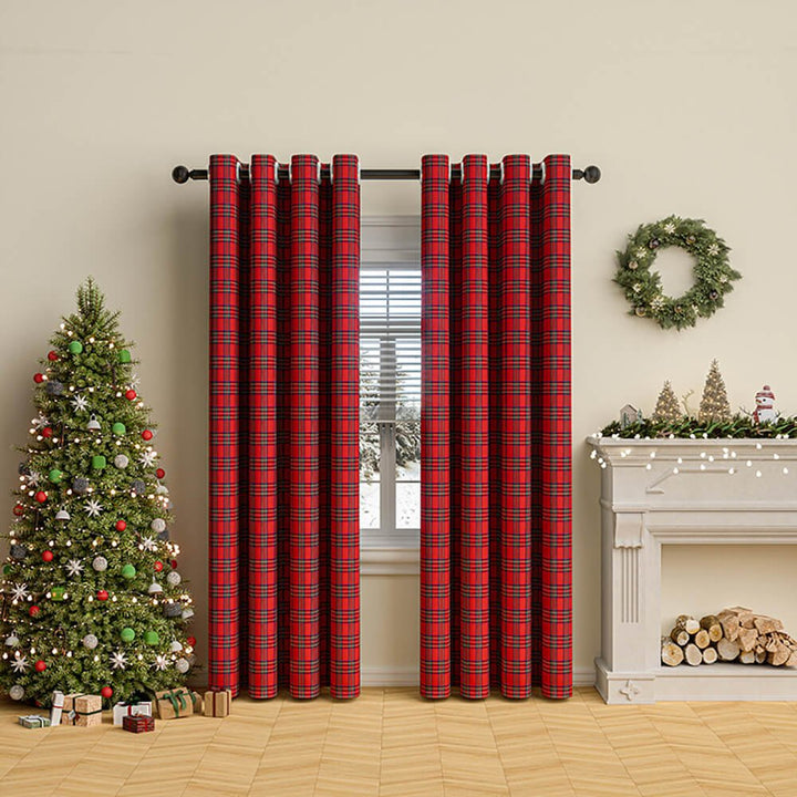 Classic Checked Winter Curtains