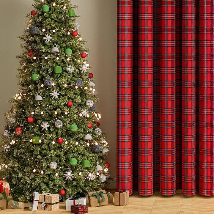 Classic Checked Winter Curtains