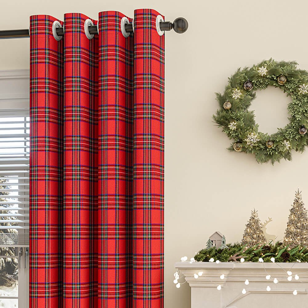 Classic Checked Winter Curtains