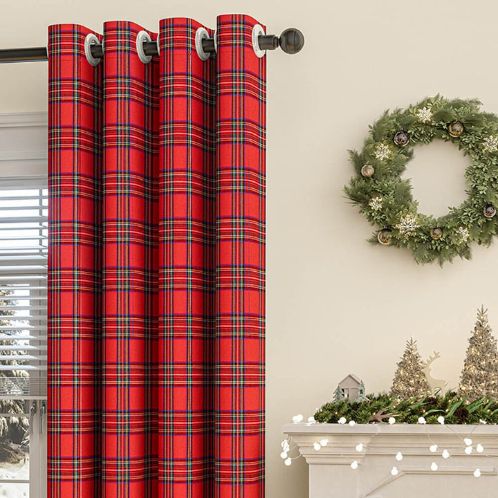 Classic Checked Winter Curtains