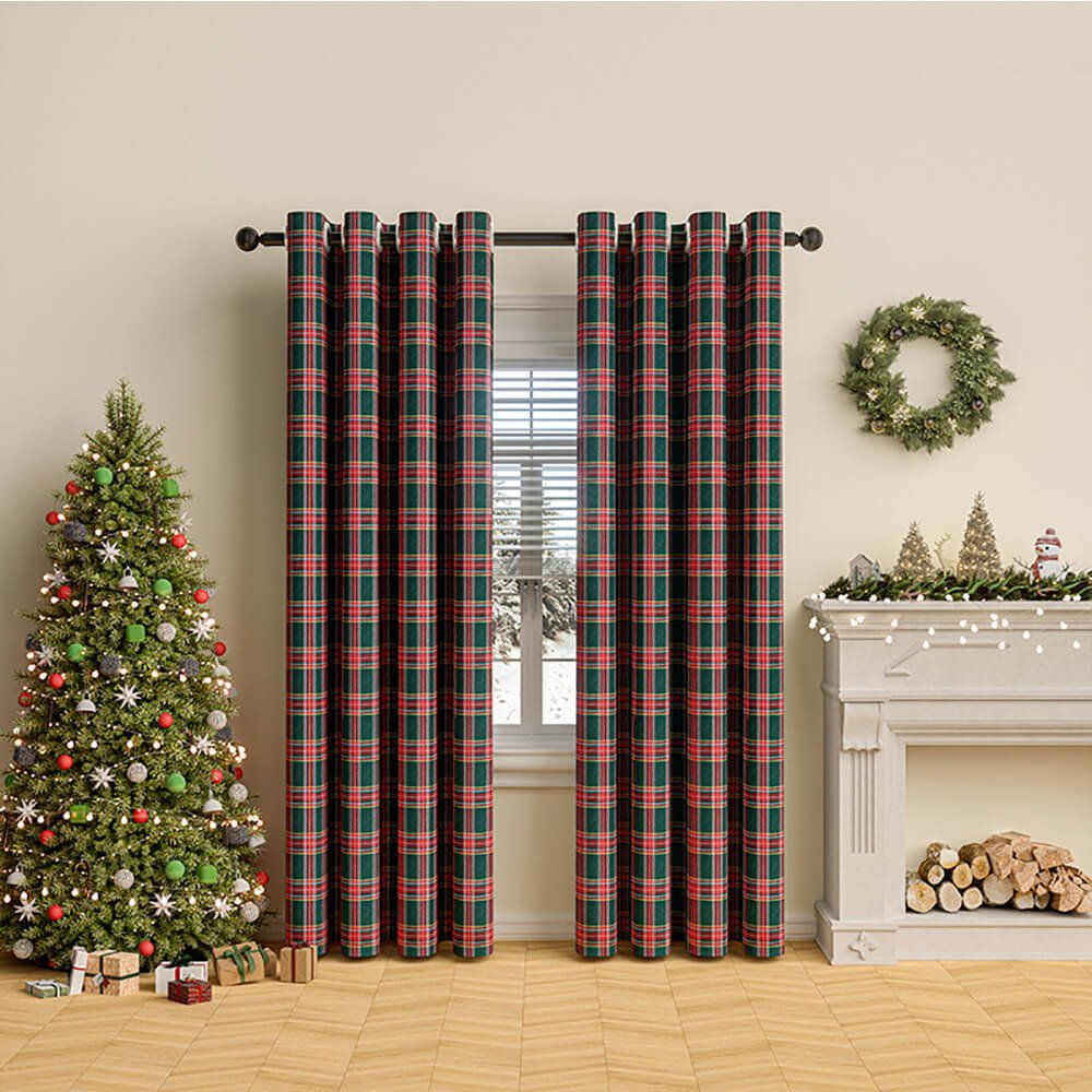Classic Checked Winter Curtains