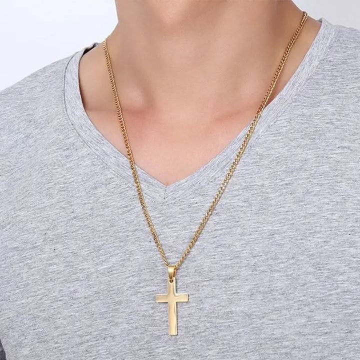 Kalsten | Men's Necklace with Stainless Steel Cross Pendant