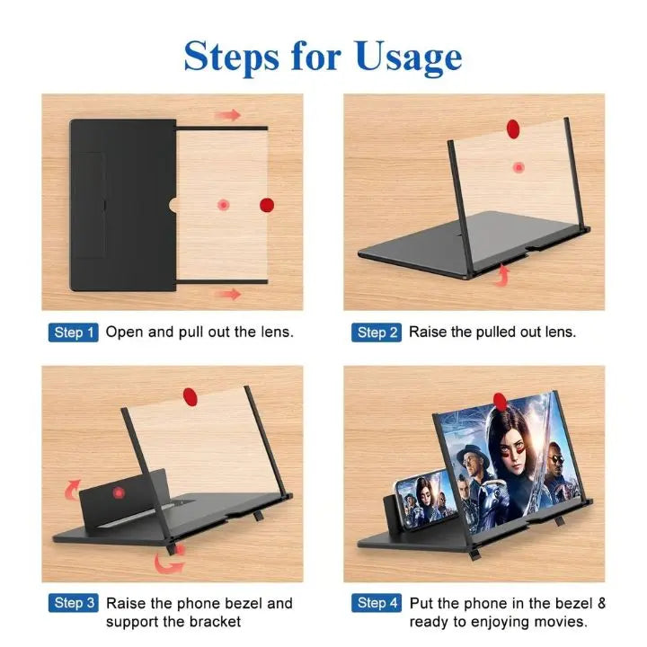 Foldable Phone Screen Magnifier