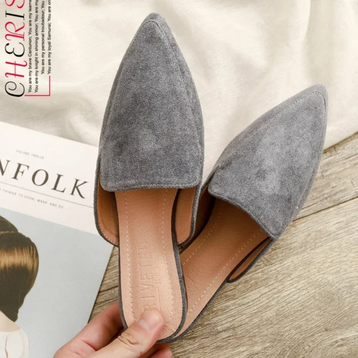 Kalsten | Elegant suede mules with pointed toe