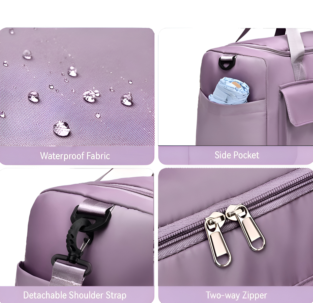 Waterproof Travel Bag with Shoe Compartment – Lightweight Weekend Bag with Plenty of Storage | Kalsten