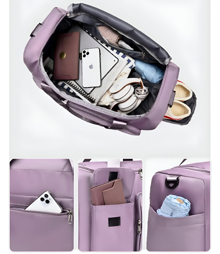 Waterproof Travel Bag with Shoe Compartment – Lightweight Weekend Bag with Plenty of Storage | Kalsten
