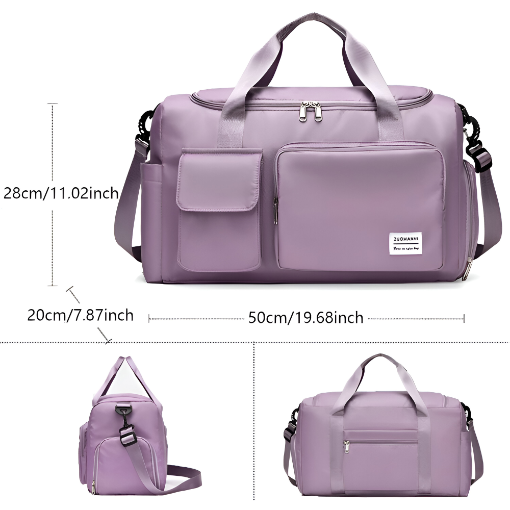 Waterproof Travel Bag with Shoe Compartment – Lightweight Weekend Bag with Plenty of Storage | Kalsten