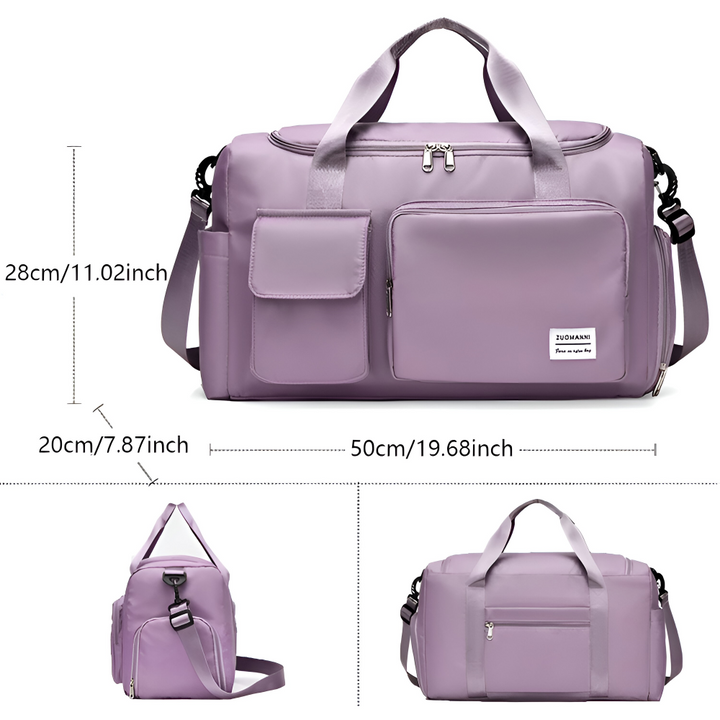 Waterproof Travel Bag with Shoe Compartment – Lightweight Weekend Bag with Plenty of Storage | Kalsten