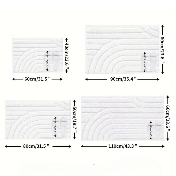 Flocked Bath Mat – Ultra-Soft, Absorbent, Non-Slip Design