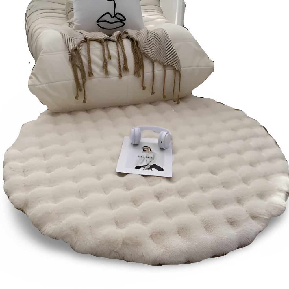 Round Velvet Soft Non-Slip Floor Mat – Cozy Fleece Home Decor | Kalsten
