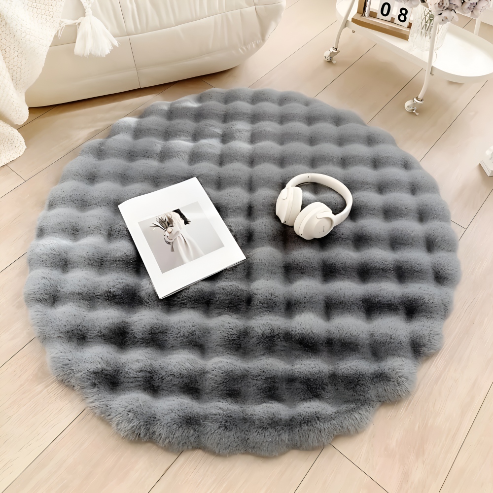 Round Velvet Soft Non-Slip Floor Mat – Cozy Fleece Home Decor | Kalsten
