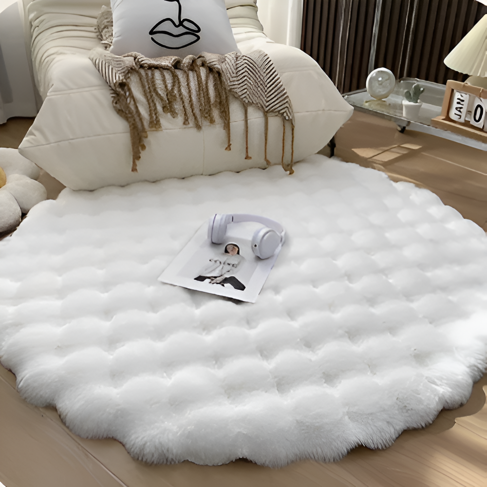 Round Velvet Soft Non-Slip Floor Mat – Cozy Fleece Home Decor | Kalsten