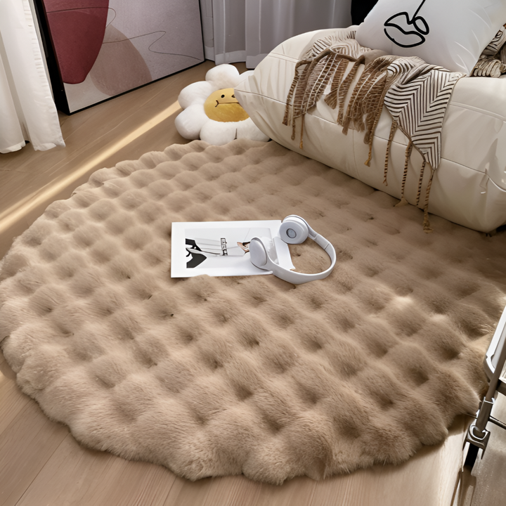 Round Velvety Soft Non-Slip Floor Mat – Cozy Fleece Home Decoration | Kalsten