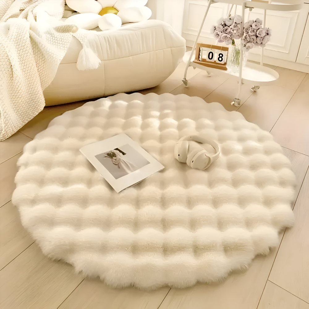 Round Velvety Soft Non-Slip Floor Mat – Cozy Fleece Home Decoration | Kalsten