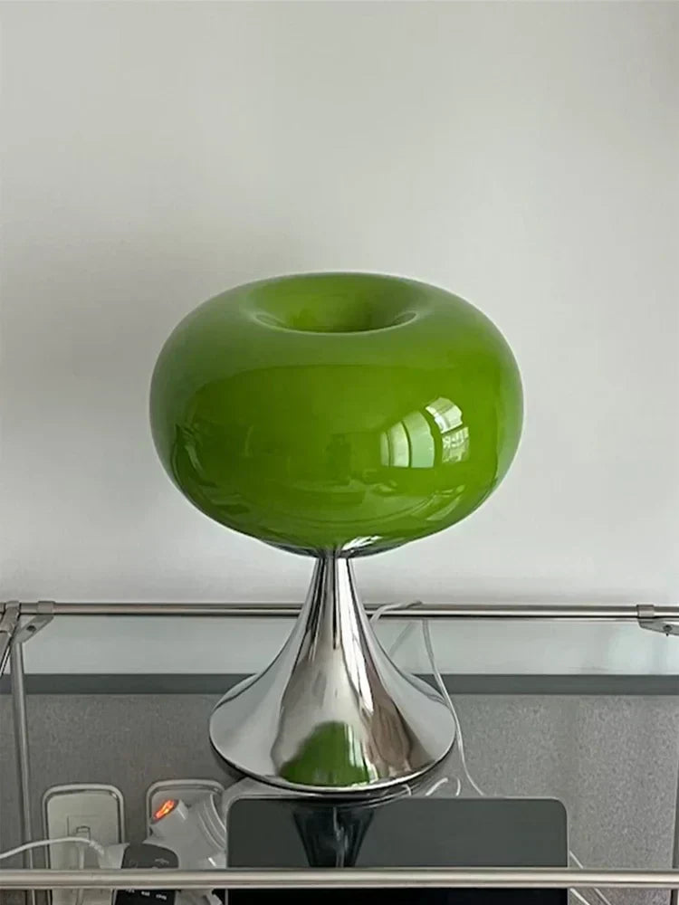 Antique Apple Table Lamp made of Glass | E27 Halogen, Rotary Switch | Kalsten