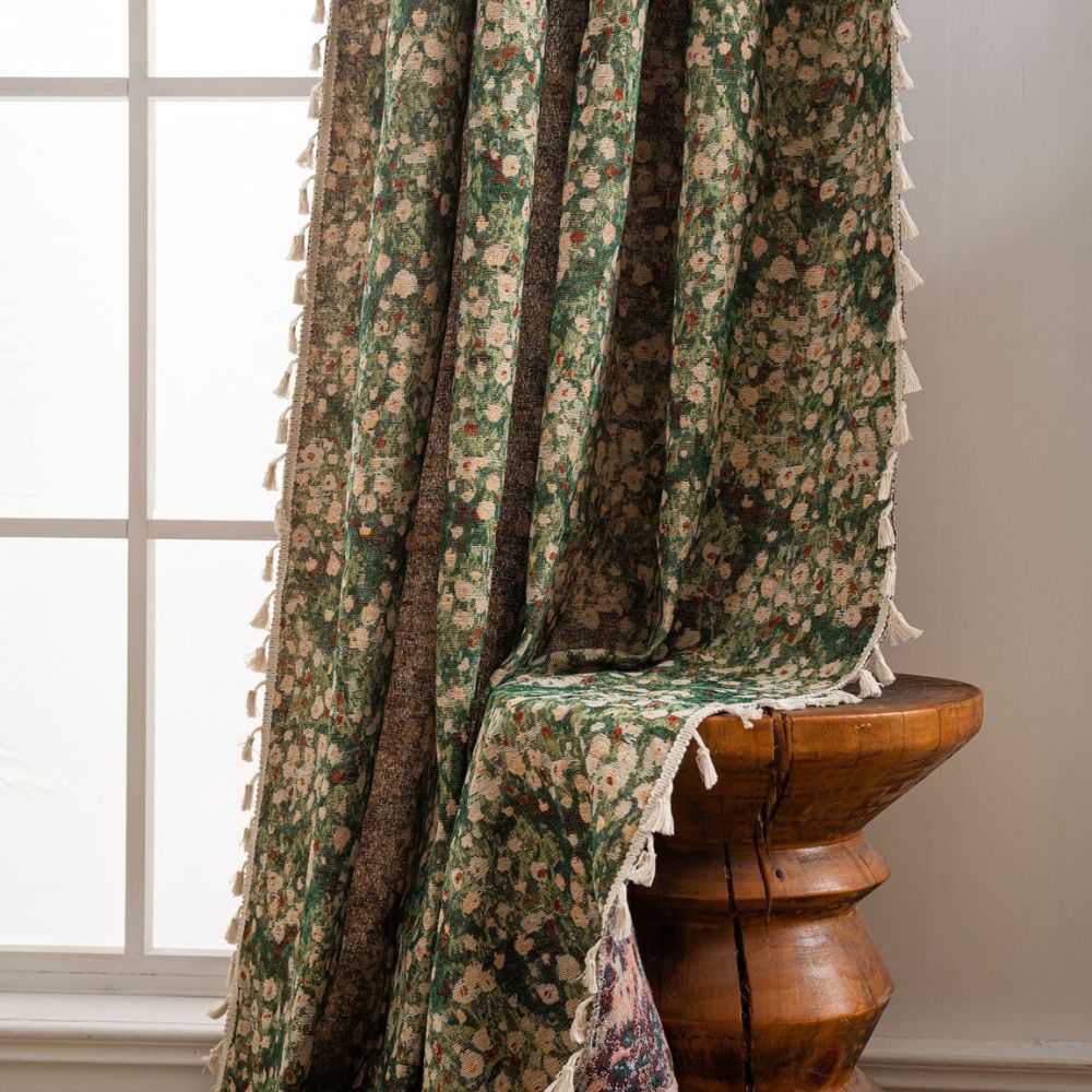 Kalsten | French Vintage Floral Pattern Curtain
