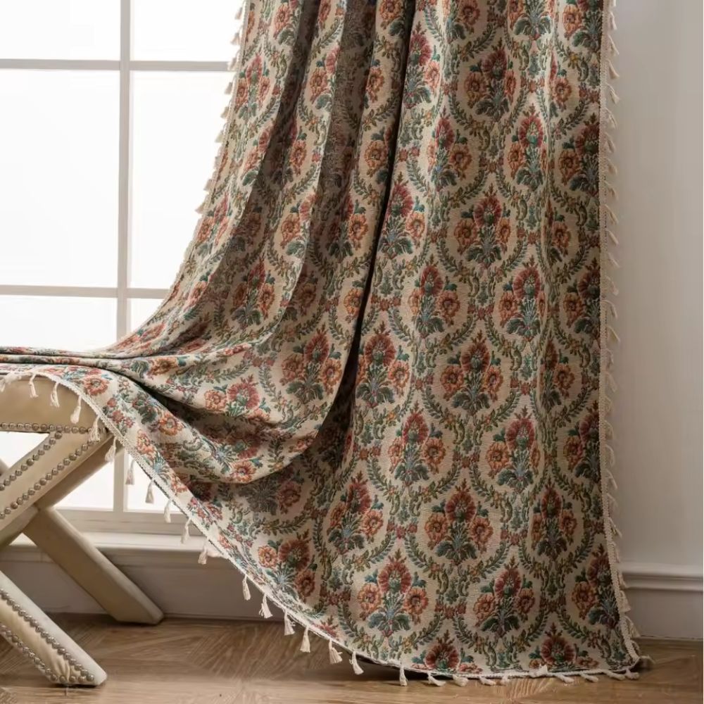 Kalsten | French Vintage Floral Tapestry Curtain