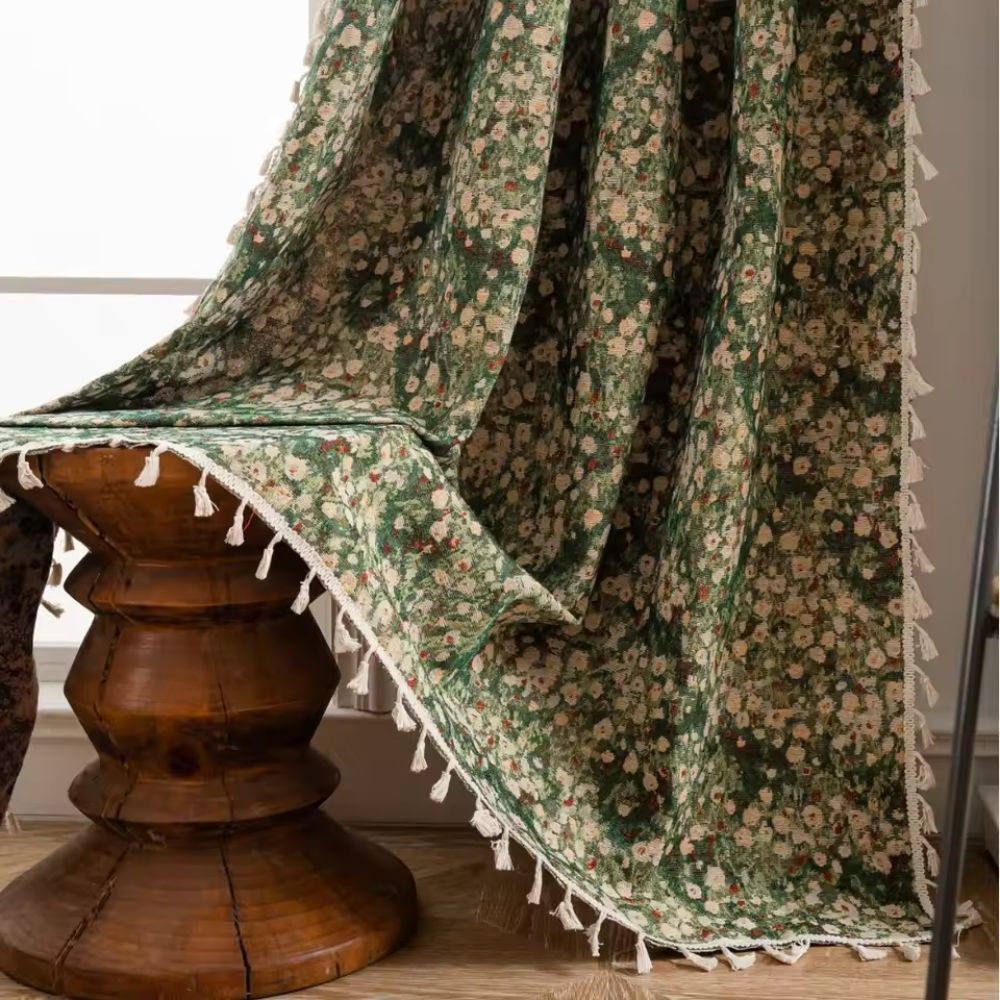Kalsten | French Vintage Floral Pattern Curtain