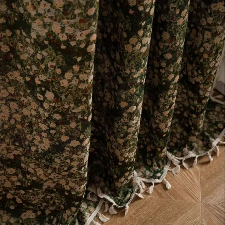Kalsten | French Vintage Floral Pattern Curtain