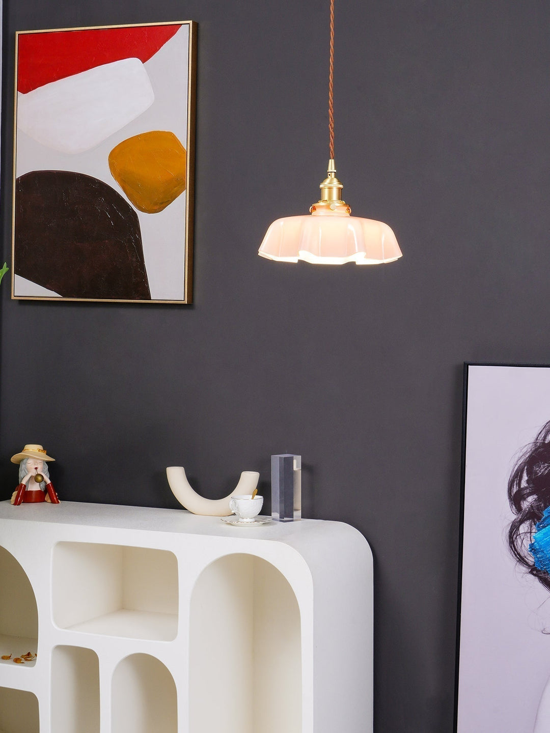 French Flower Droplight Pendant Swag Light | Noxord