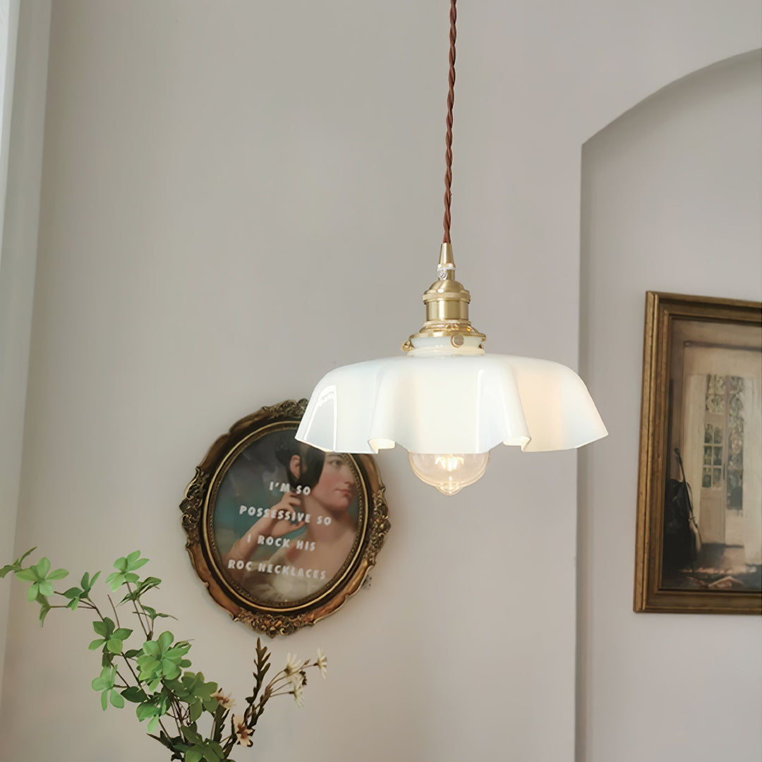 French Flower Droplight Pendant Swag Light | Noxord