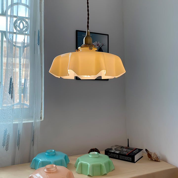 French Flower Droplight Pendant Swag Light | Noxord