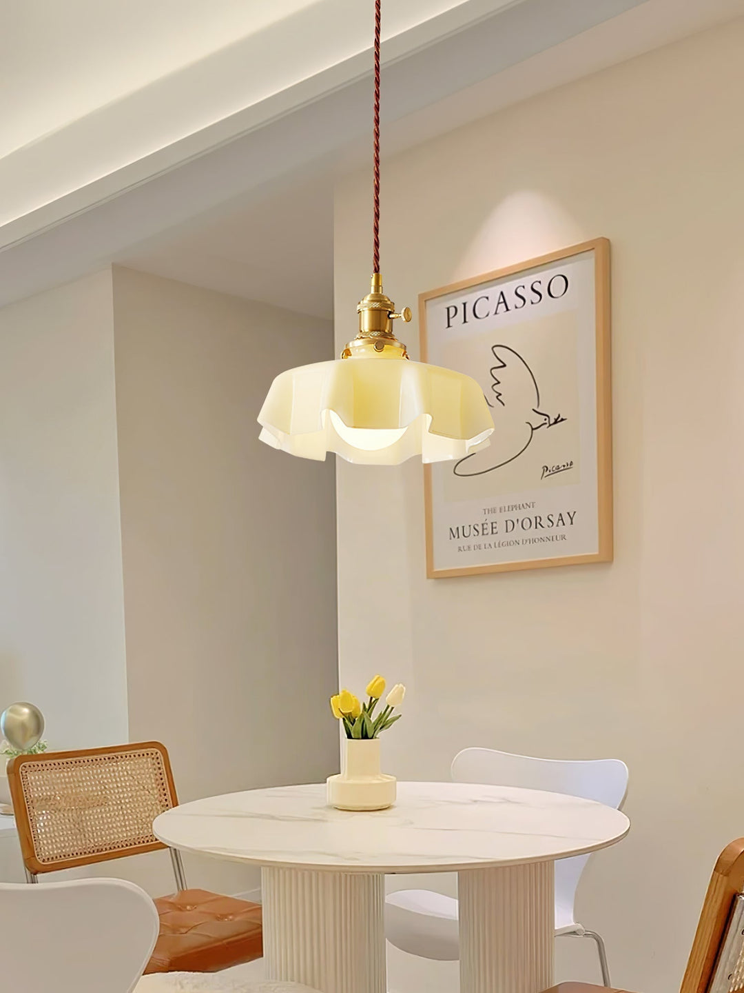 French Flower Droplight Pendant Swag Light | Noxord