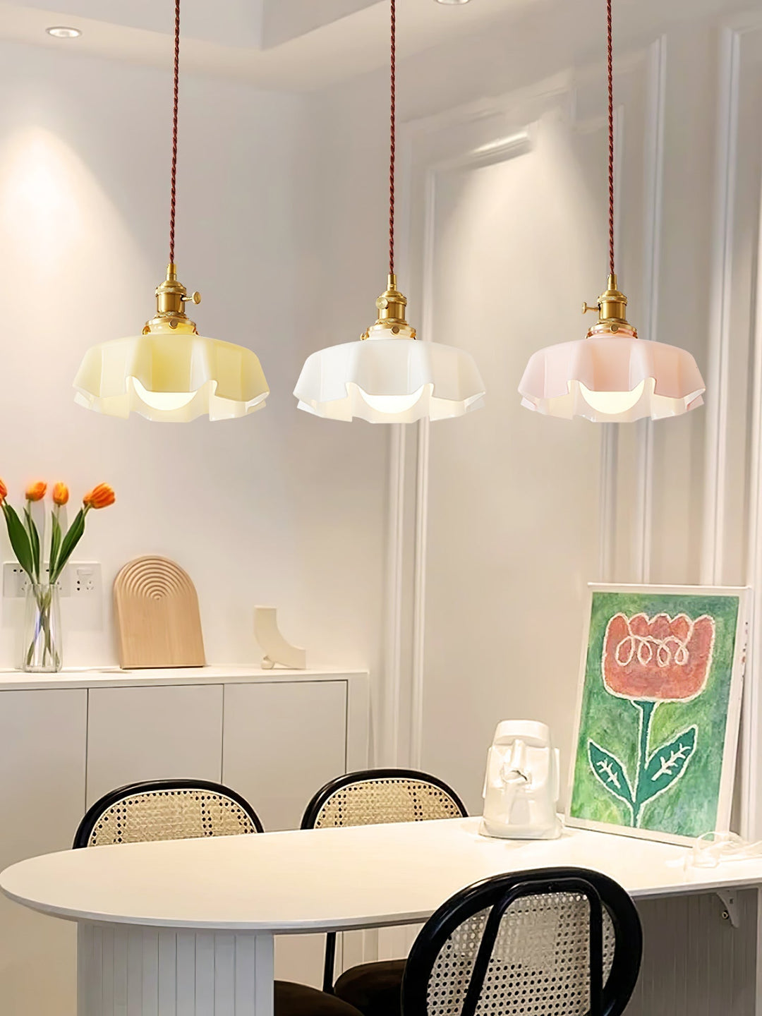 French Flower Droplight Pendant Swag Light | Noxord