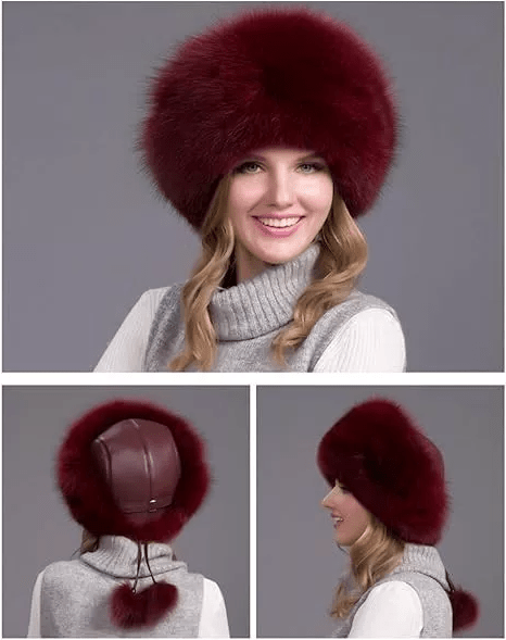 Kalsten | Glaciera Lux Winter Hat | Real Fur Hat with Ear Protectors | Elegant & Warm Luxury Hat for Women