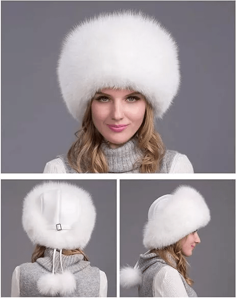 Kalsten | Glaciera Lux Winter Hat | Real Fur Hat with Ear Protectors | Elegant & Warm Luxury Hat for Women