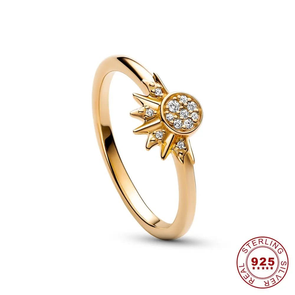 Kalsten | Elegant 925 silver ring with moon & sun design
